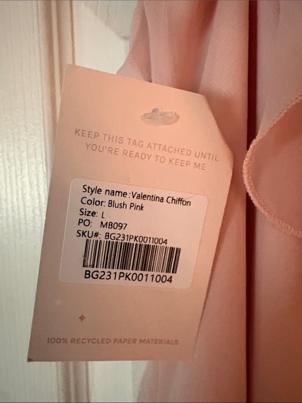 Pink Ruffle Cascade Slip Dress - Picture 4 of 4